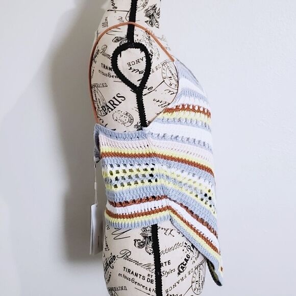 525 America Fauxchet Chevron Striped Colorful Cami Size Medium NWT - Picture 12 of 14